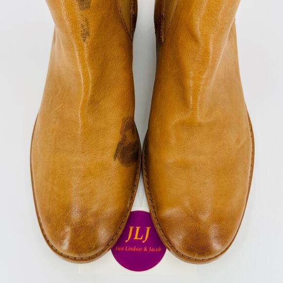 Frye Women's Anna Camel Leather Pull On Chelsea Ankle Boots 3479259-CAM Size 7.5 - Picture 4 of 11